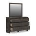 Signature Design by Ashley Vonitta Bay six-drawer dresser in a weathered wood finish