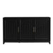 Giga modern TV stand for up to 65-inch TVs with two spacious storage compartments and solid wood legs for living room use.