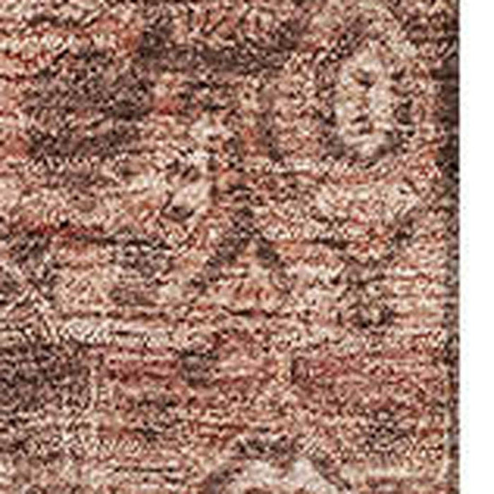 10' X 14' Oriental Washable Area Rug With UV Protection (692388) - Burgundy / Ivory / Gold