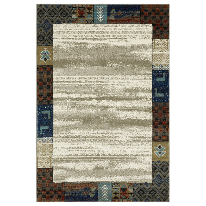 10' X 13' Patchwork Area Rug - Ivory