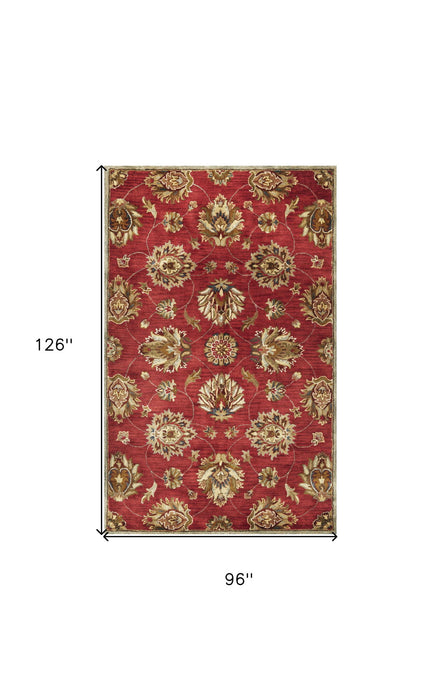 8' x 10' 6 Wool Area Rug - Red