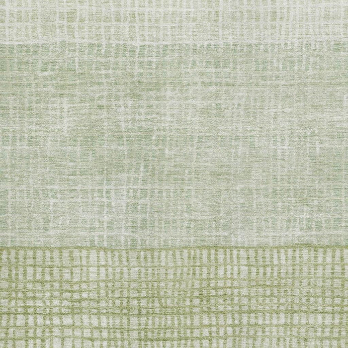 10' X 14' Geometric Washable Area Rug With UV Protection (705053) - Sage / Ivory