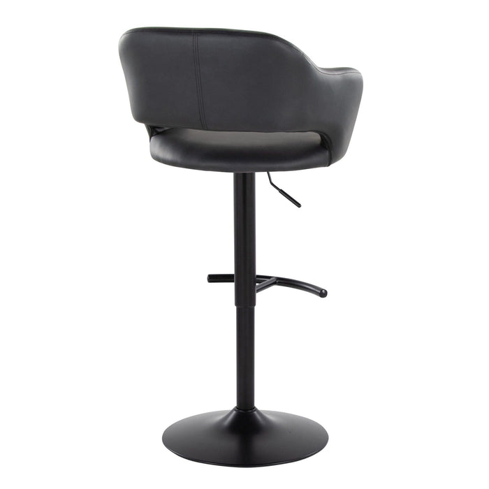 Margarite - Adjustable Barstool With Swivel - Black Metal (Set of 2)