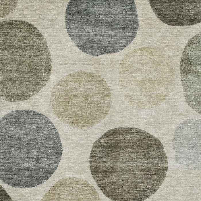 10' X 14' Geometric Washable Area Rug With UV Protection (716851) - Taupe / Beige