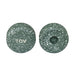 Set of two speckled green Gabby stacking candle holders by TOV Furniture, decorative candles with modern, minimalist design.