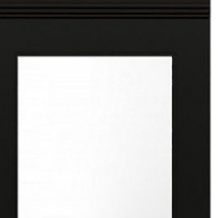 71" Wood Mirro Two Door Combo Dresser - Black