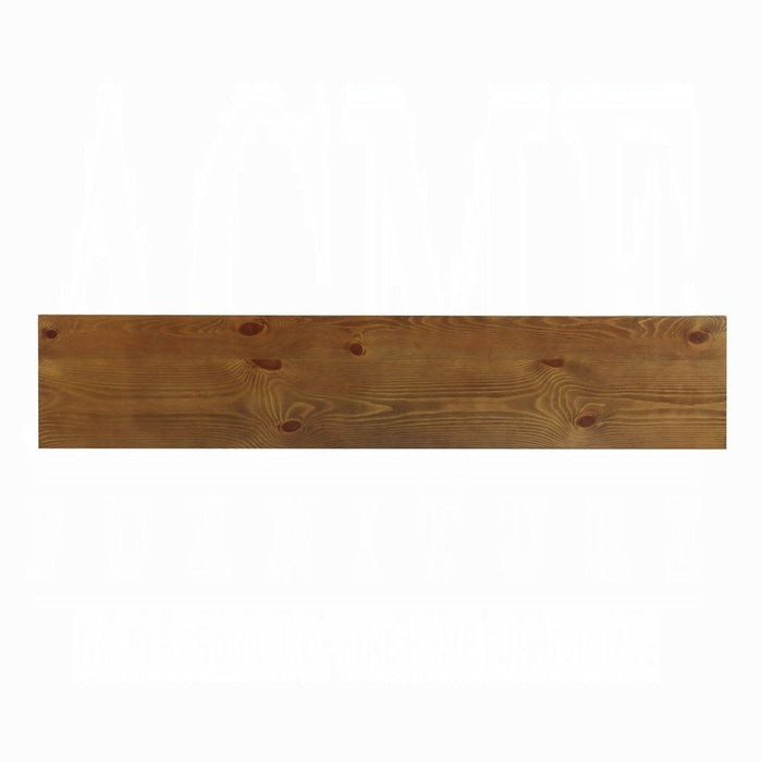 Solid And Manufactured Wood Floor Shelf Console Table With Shelves - Oak