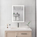 Giga LED bathroom medicine cabinet with mirror, built-in lights and defogger, modern wall-mounted storage for toiletries.