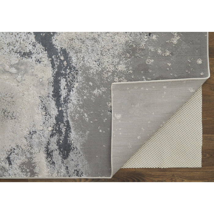 6.6' x 9.5' Transitional Abstract Area Rug - Gray
