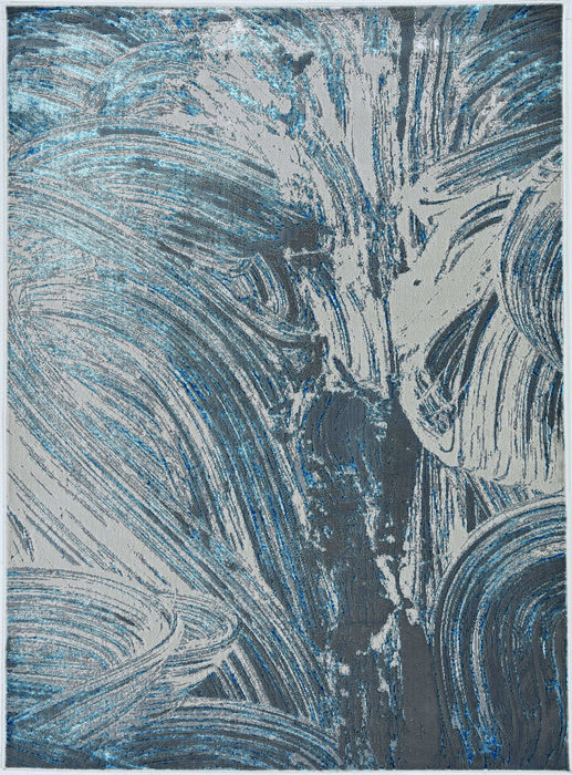 118" x 158" Polypropylene Or Polyester Rug - Silver Or Blue