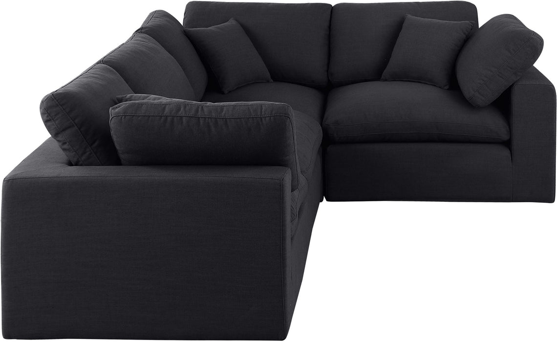 Comfy - 4 Piece Linen Fabric Modular Sectional