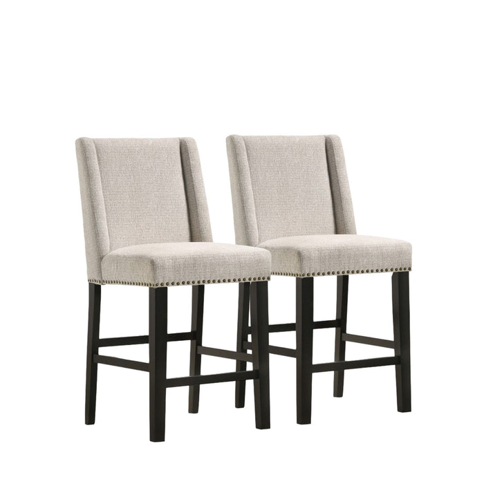 Iron Bar Chairs (Set of 2) - Fawn And Espresso