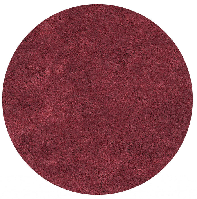 8' Round Indoor Shag Rug - Red