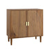 Giga brown buffet cabinet with line groove design, multifunctional sideboard with storage for living room, entryway, or kitchen.