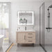 Giga medicine cabinet with LED vanity mirror, anti-fog, waterproof, and dimmable touch switch, mounted on bathroom wall.