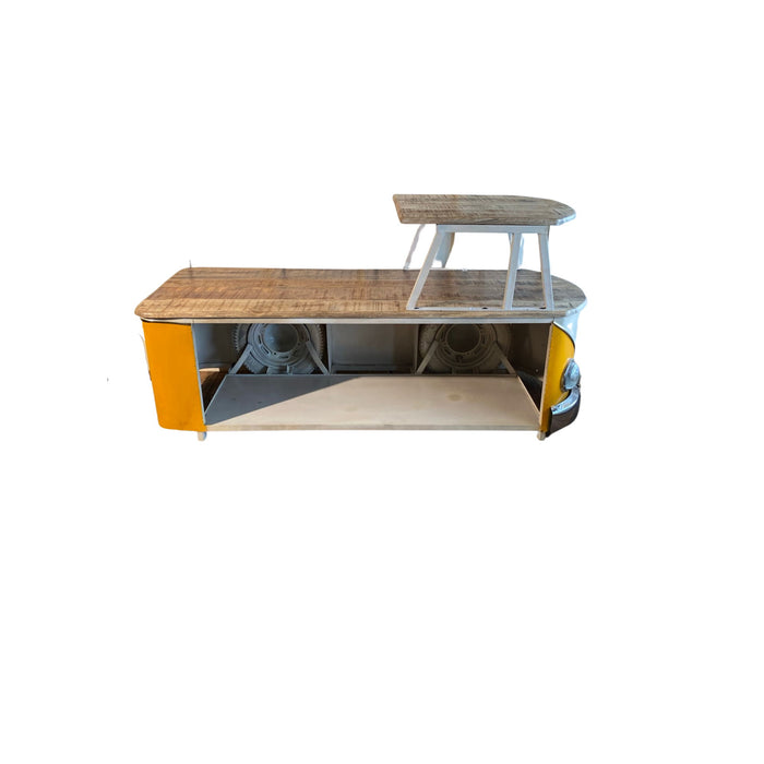 Rustic Peace Van Coffee Table - Natural And Yellow