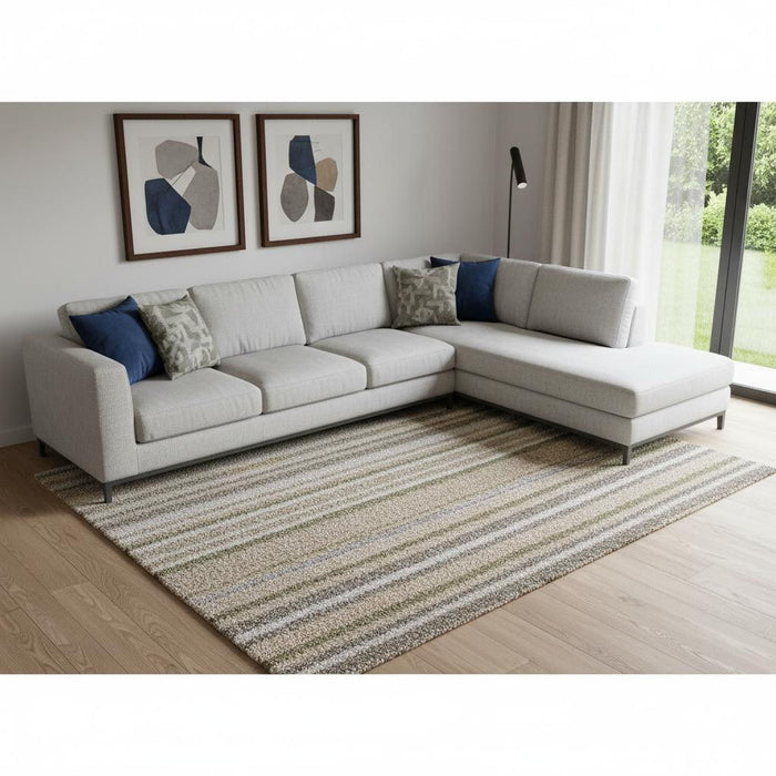 9' X 12' Geometric Area Rug (722279) - Blue / Ivory