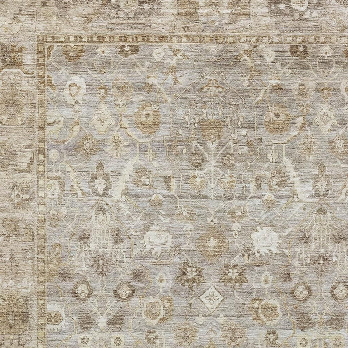 10' X 14' Oriental Washable Area Rug With UV Protection (700925) - Taupe / Beige