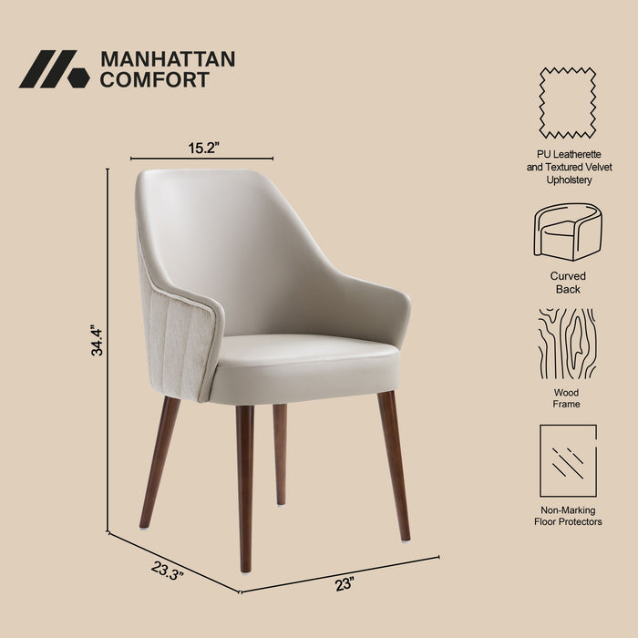 Manhattan Solace - Wood Upholstered Dining Armchair