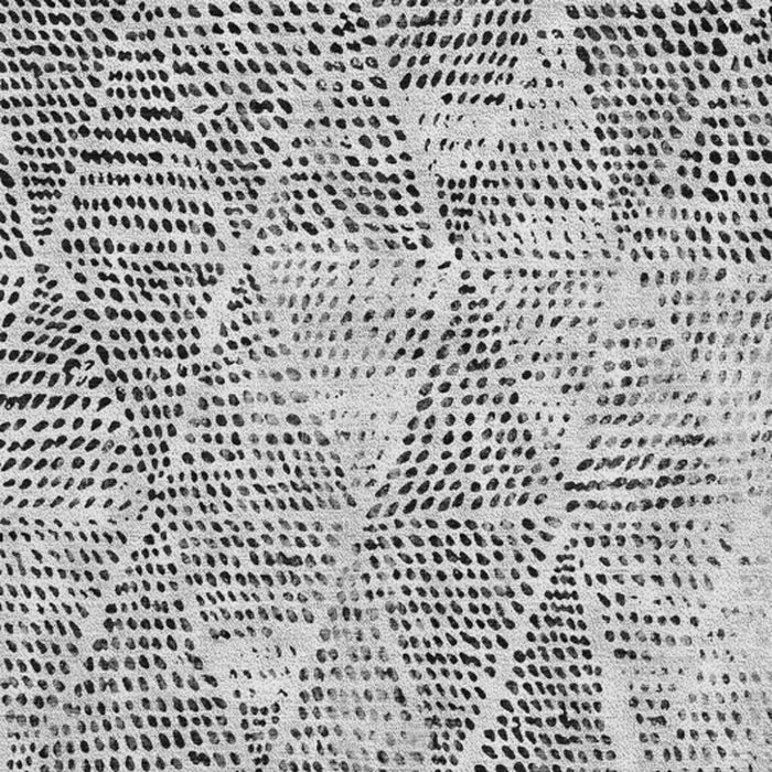 10' X 14' Diamond Washable Area Rug With UV Protection (650602) - Pewter / Ivory