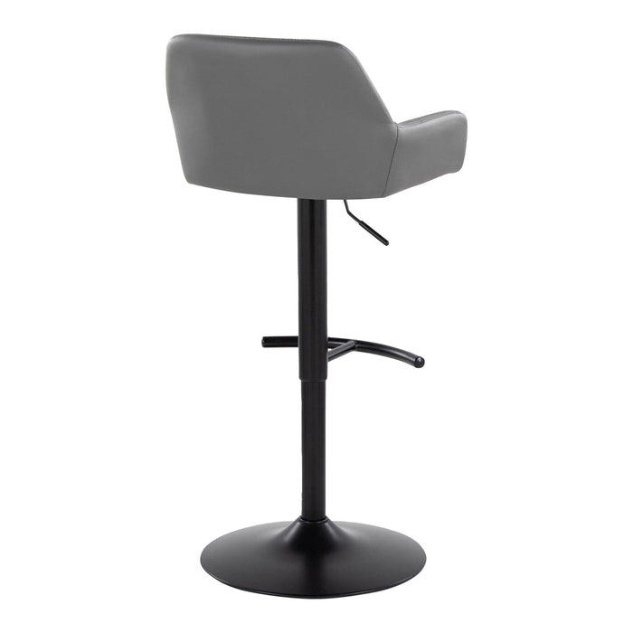 Daniella - Adjustable Barstool With Swivel - Black Metal (Set of 2)