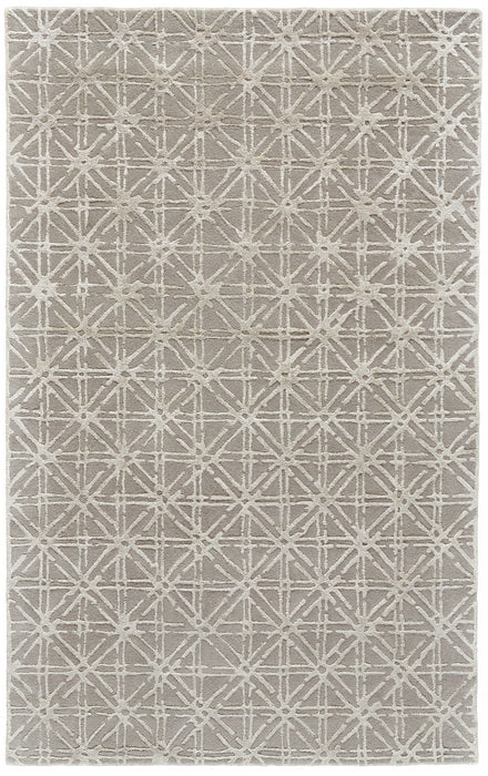10' x 13' Wool Abstract Tufted Handmade Area Rug - Taupe Ivory And Tan