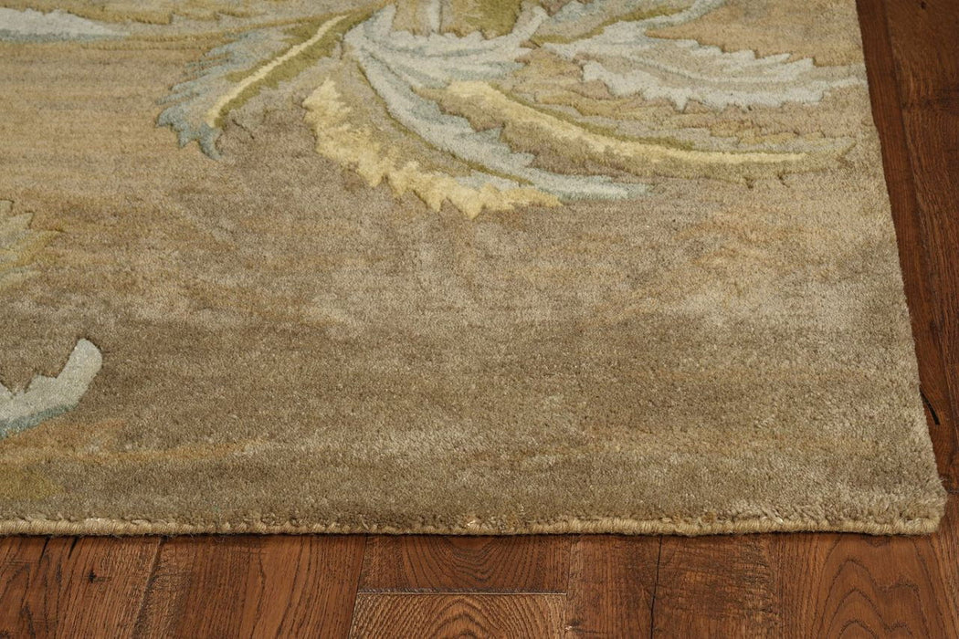 8' x 11' Wool Palm Trees Area Rug - Moss Green