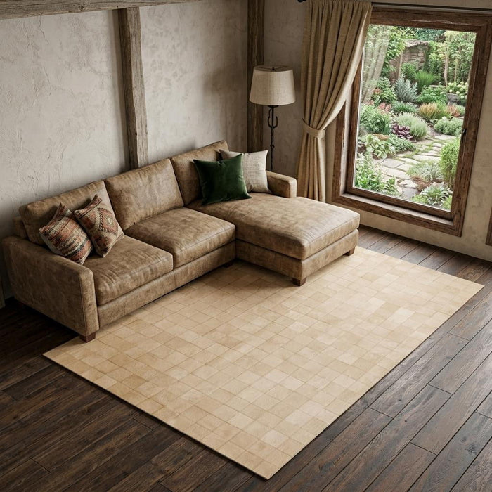 8' X 10' Cowhide Patchwork Area Rug (544479) - Natural