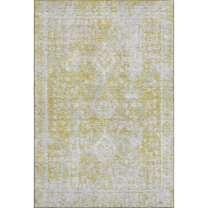 10' X 14' Oriental Washable Area Rug With UV Protection (691998) - Gold / Silver
