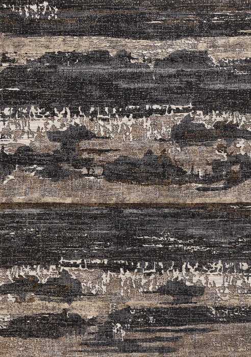 8' X 11' Abstract Area Rug (660110) - Gray / Black / Tan