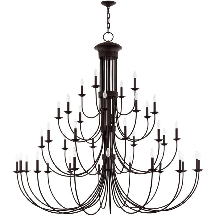 70" Multi Light Dimmable Chandelier With Shades - Bronze