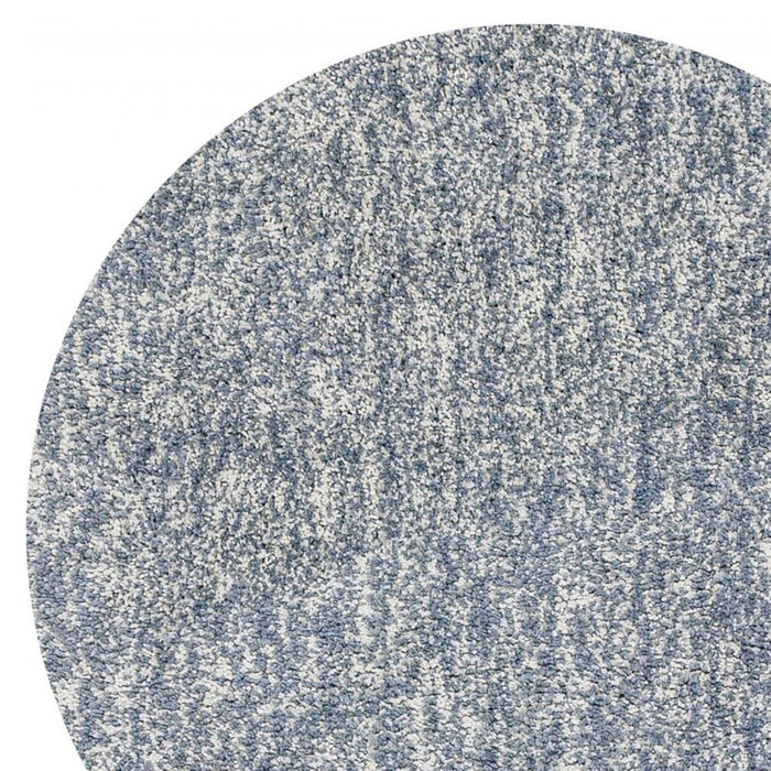 8' Heather Round Indoor Shag Rug - Slate Gray