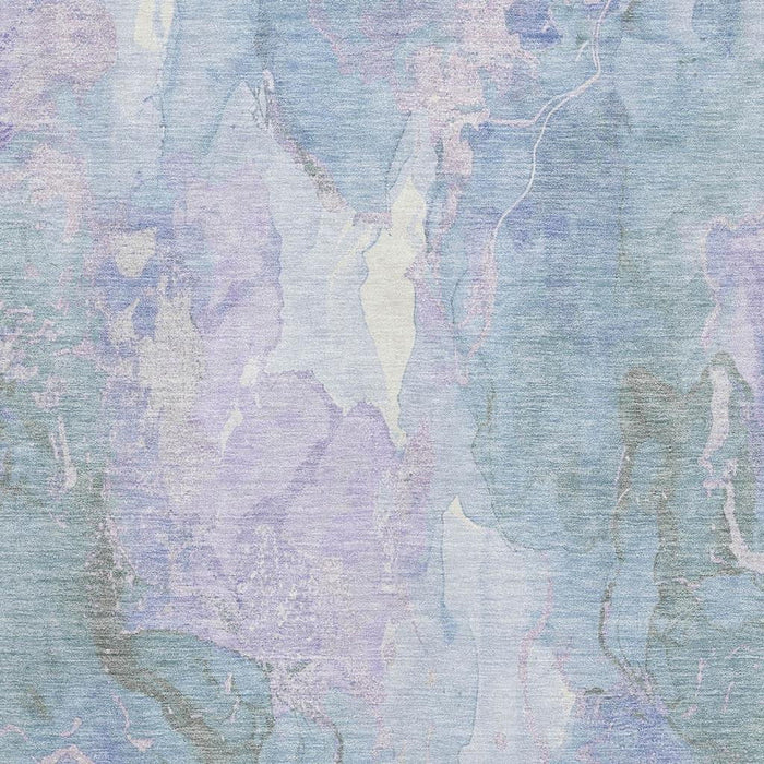 10' X 14' Abstract Washable Area Rug With UV Protection (701317) - Lavender / Blue