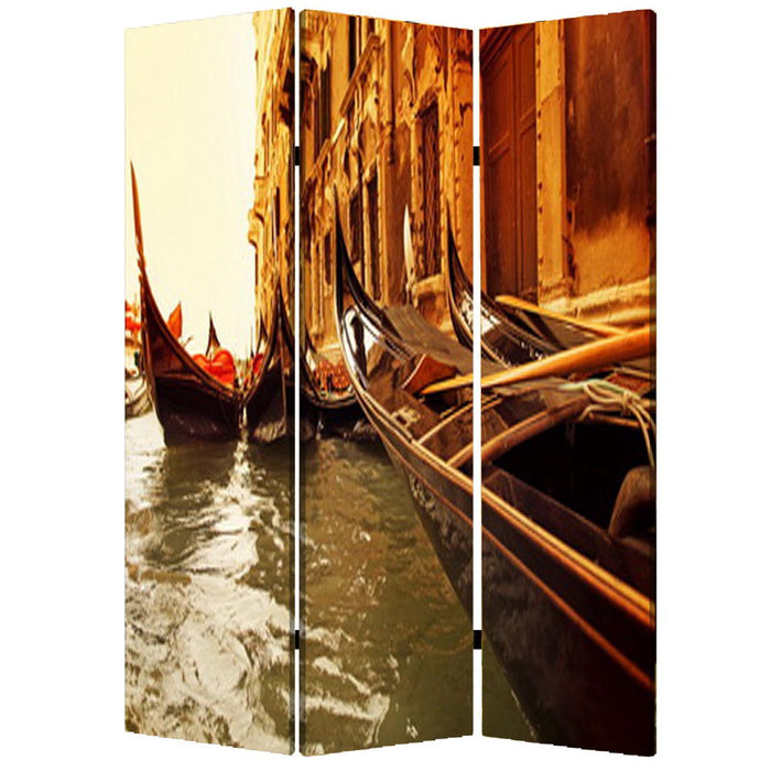 Wood Canvas Venice Screen - Multi Color