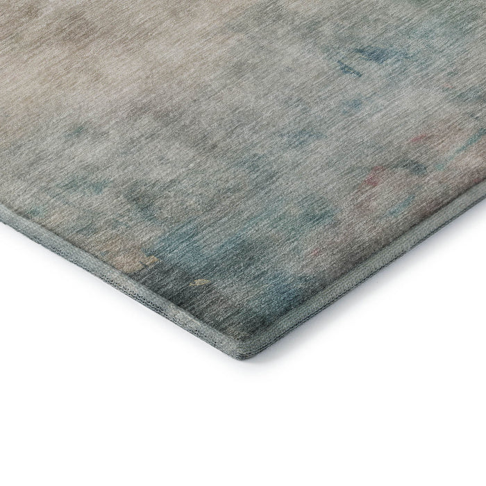 10' X 14' Abstract Washable Area Rug With UV Protection (692220) - Taupe / Blush / Teal