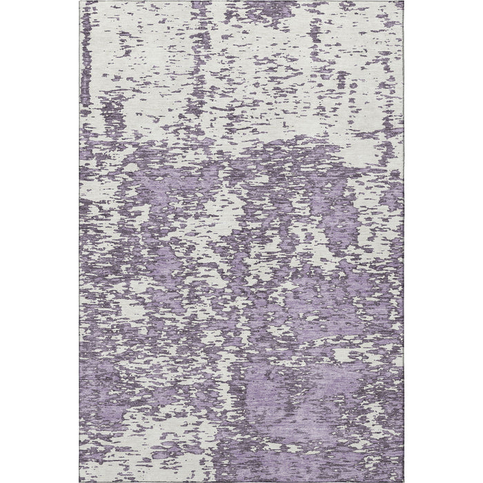 10' X 14' Abstract Washable Area Rug With UV Protection (675258) - Lavender / Ivory