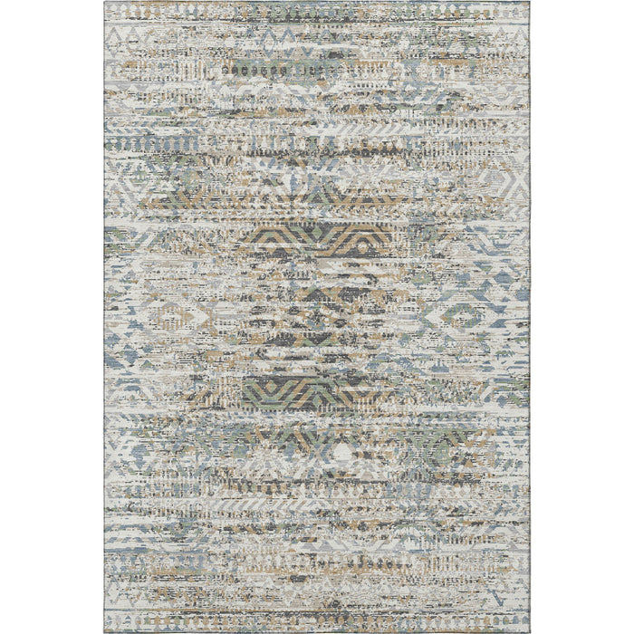 10' X 14' Moroccan Washable Area Rug With UV Protection (710520) - Ivory / Beige / Charcoal