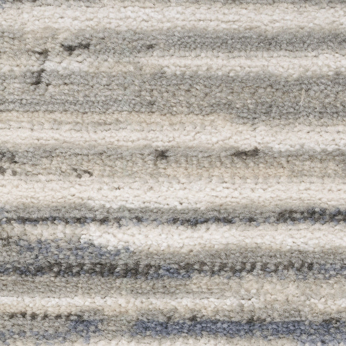 9' X 12' Abstract Non Skid Area Rug - Ivory / Gray