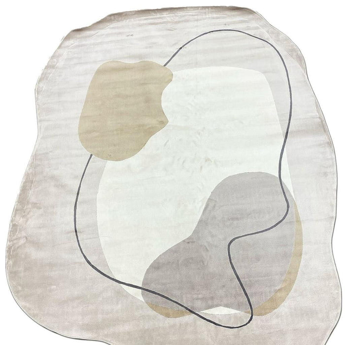 7' X 9' Abstract Area Rug (722647) - Beige / Cream / Tan