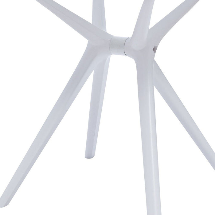 28" Heavy Duty Plastic Trestle Base Dining Table - White