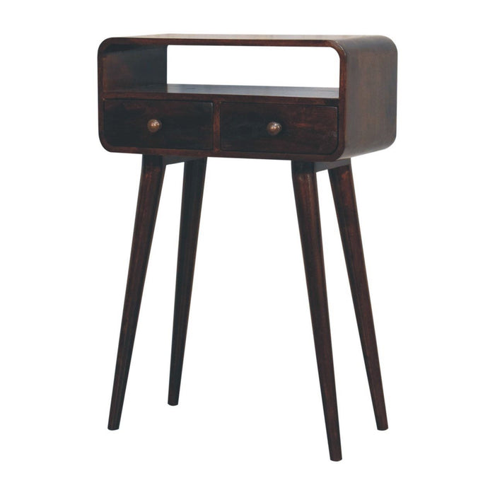 Solid Wood Console Table With Shelf With Drawer (723418) - Brown