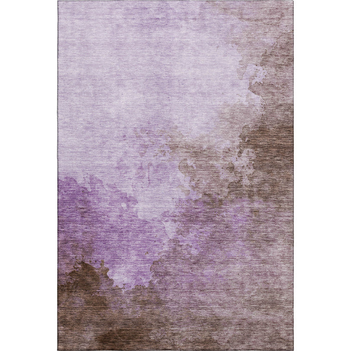 10' X 14' Abstract Washable Area Rug With UV Protection (686150) - Lavender / Mauve
