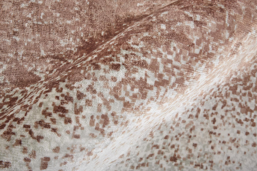8' X 10' Ombre Hand Woven Area Rug (744320) - Ivory / Orange / Gray