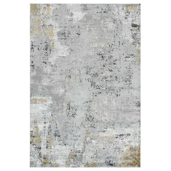 10' X 14' Abstract Viscose Area Rug - Gray