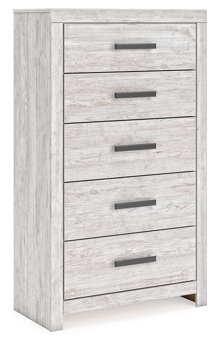 Cayboni - Five Drawer Chest - Whitewash