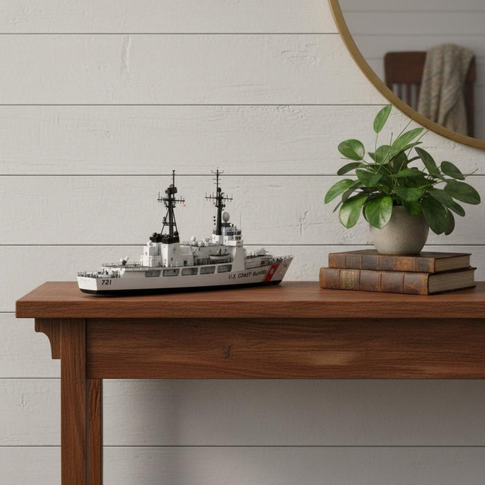 Hand Painted Model Boat (624498) - White