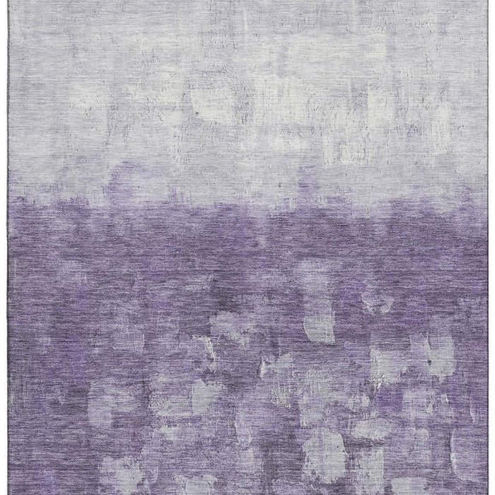 10' X 14' Abstract Washable Area Rug With UV Protection (718478) - Purple / Ivory