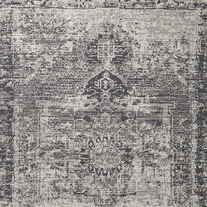 9' X 12' Moroccan Distressed Area Rug - Gray And Charcoal