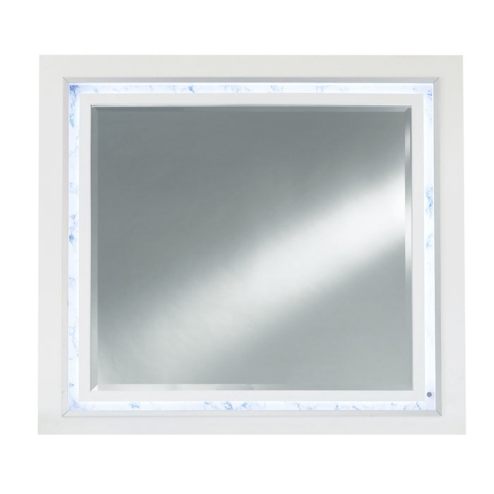 41" Lighted Mounted Accent Mirror - White