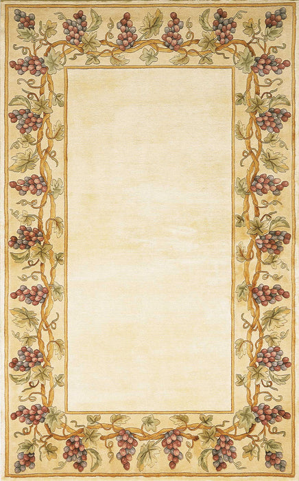 9.3' x 13.3' Wool Floral Hand Tufted Area Rug - Ivory